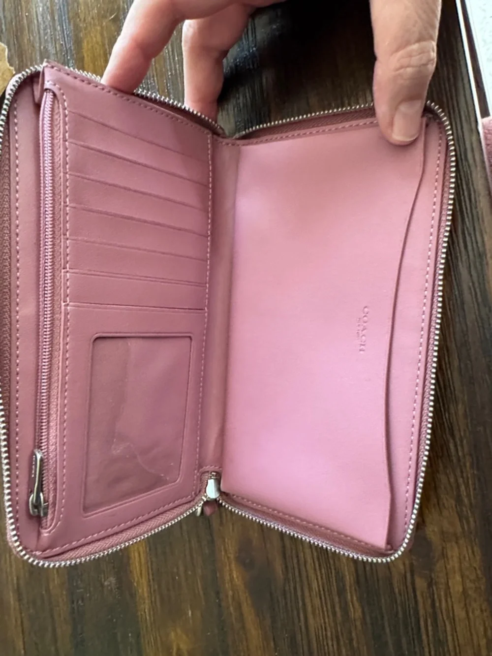 Coach Floral Zip-Around Wristlet Wallet - Picture 3 of 4